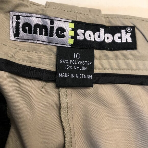 Vintage JAMIE SADOCK Women's Beige Bermuda Shorts Golf Apparel Size 10 - Picture 6 of 6